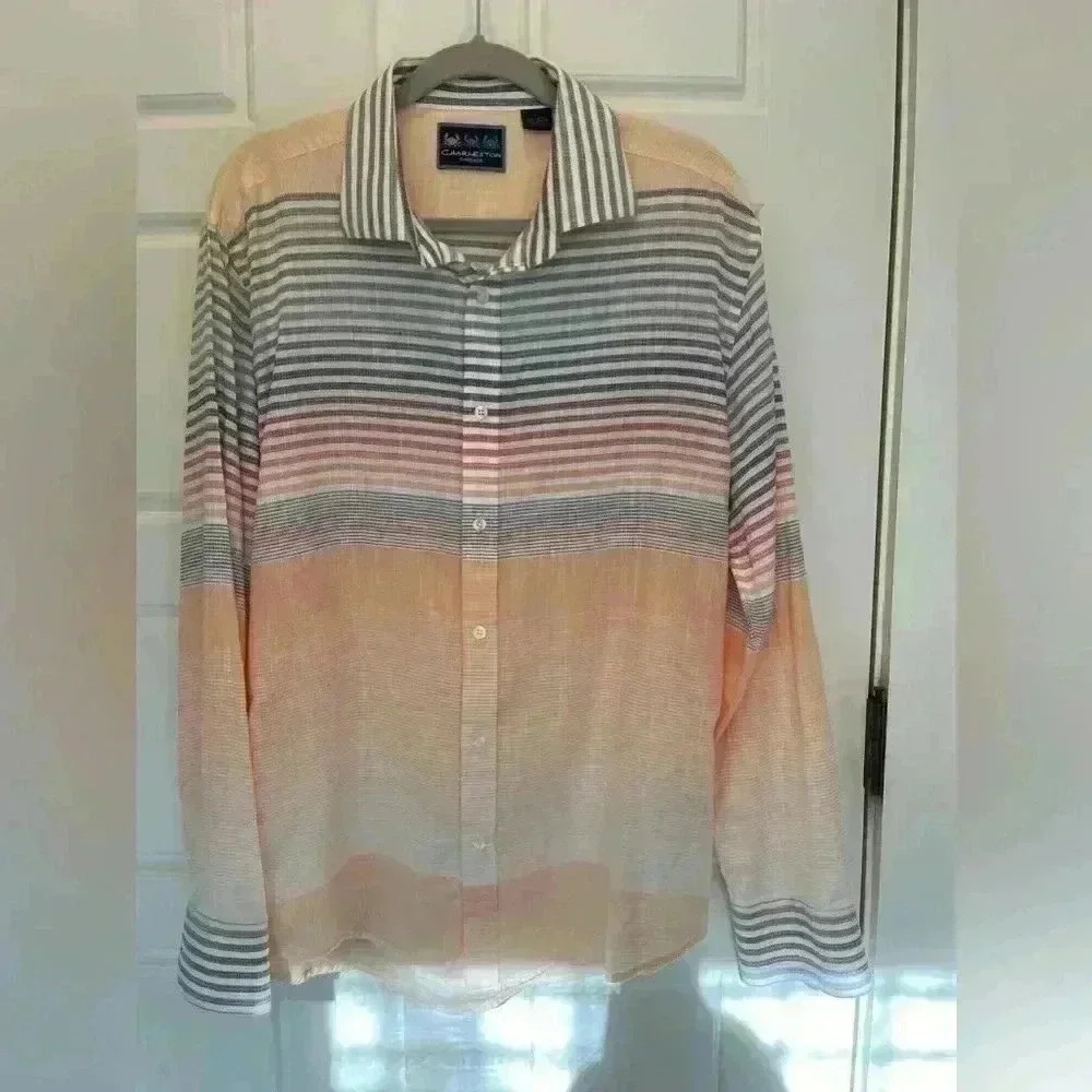 Charleston threads men’s XL button downcotton long sleeves 100 % Cotton Cool